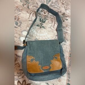 *free add on* Rare Y2K Preppy Vintage Point Zero Denim Crossbody Purse